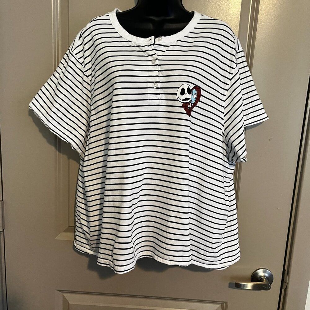 Women's Striped Nightmare Before Christmas Top